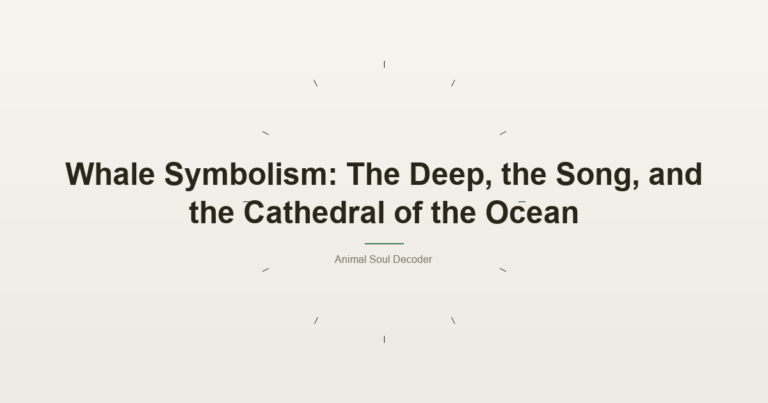 Whale Symbolism: The Deep, The Song, And The Cathedral Of The Ocean