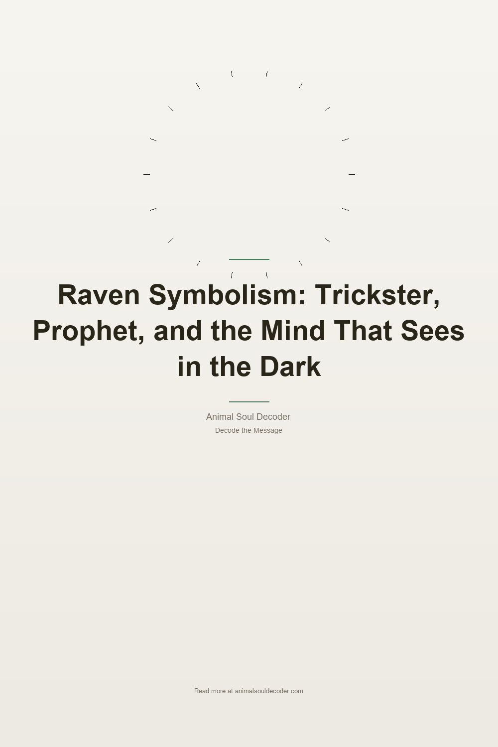 Raven Symbolism: Trickster, Prophet, and the Mind That Sees in the Dark — Pinterest Pin