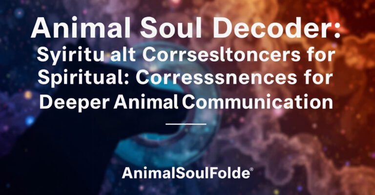 Animal Soul Decoder: Spiritual Correspondences for Deeper Animal Communication - AnimalSoulDecoder