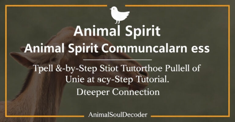 Animal Spirit Communication Spell: A Step-by-Step Tutorial for Deeper Connection - AnimalSoulDecoder